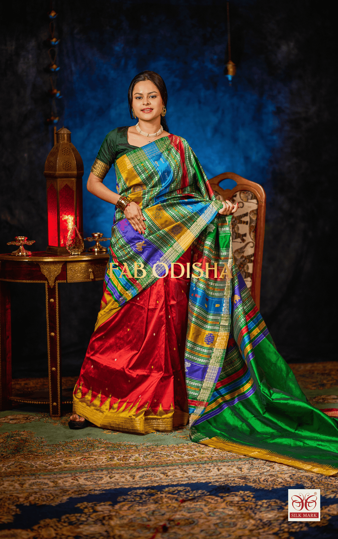 EXCLUSIVE TISSUE RAJASI BERHAMPURI DOUBLE AANCHAL PURE SILK PATTA SAREE