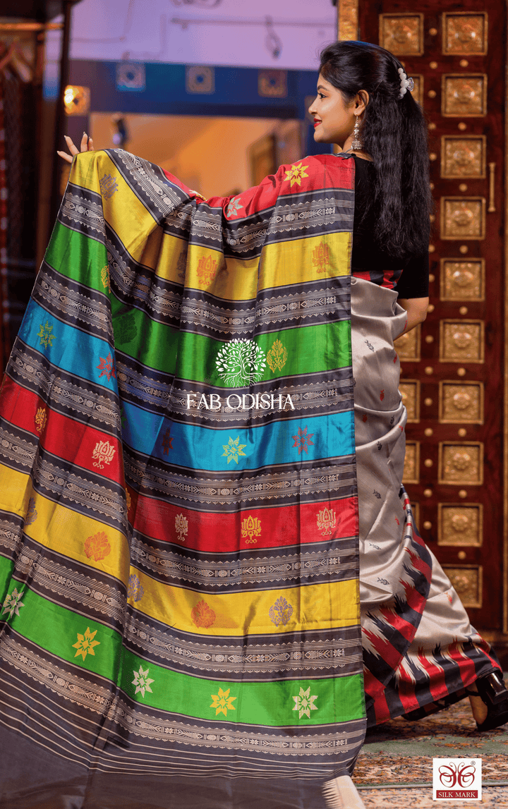 SANATANI SHRINGAR BERHAMPURI DOUBLE AANCHAL PURE SILK PATTA SAREE