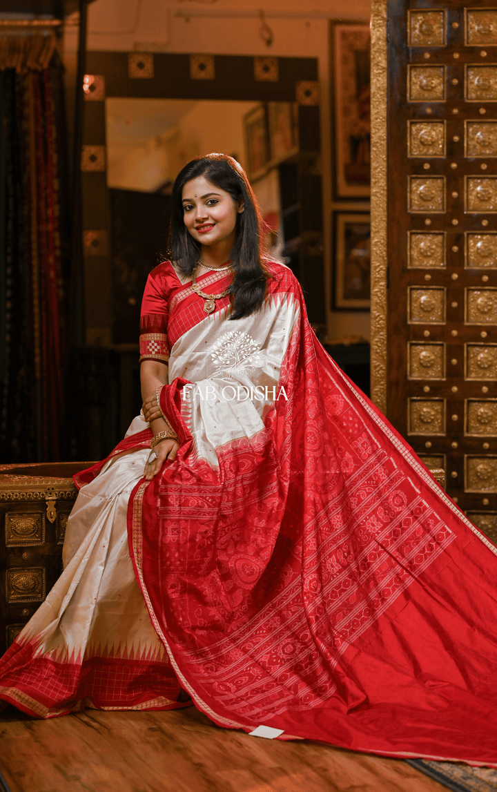 ALANKARNA BLISS SAMBALPURI PURE HANDLOOM SILK SAREE