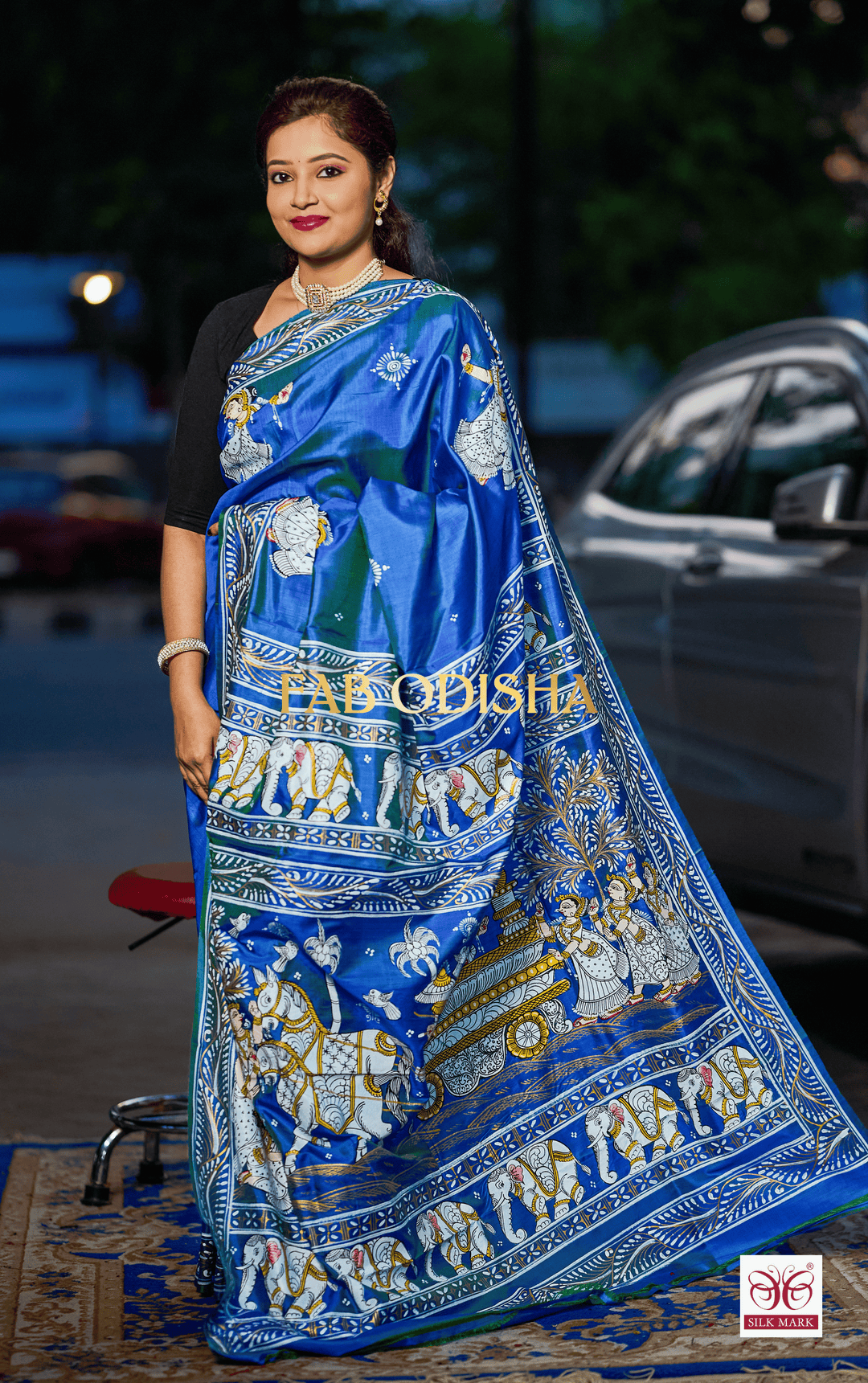 GAJGAMINI BARAATI THEMED PATTACHITRA PURE SILK SAREE