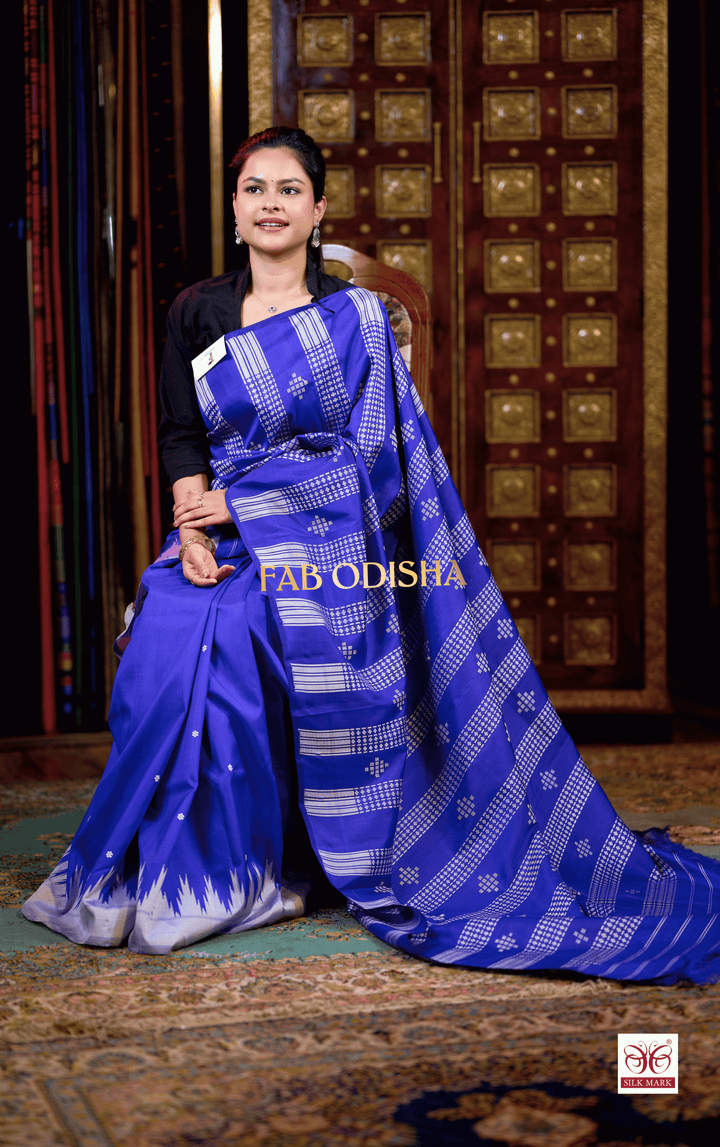 NEELAM LUXE BERHAMPURI DOUBLE AANCHAL PURE SILK PATTA SAREE
