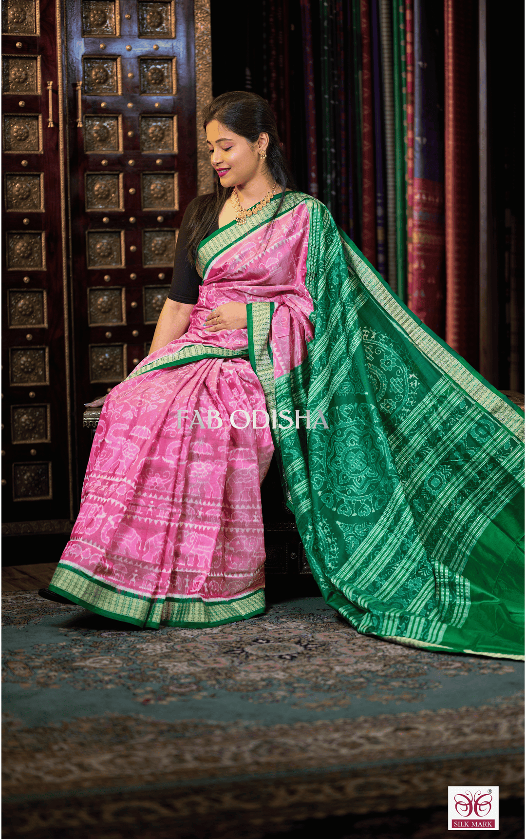 NOOR E SILK EXCLUSIVE SAMBALPURI HANDLOOM PURE SILK SAREE