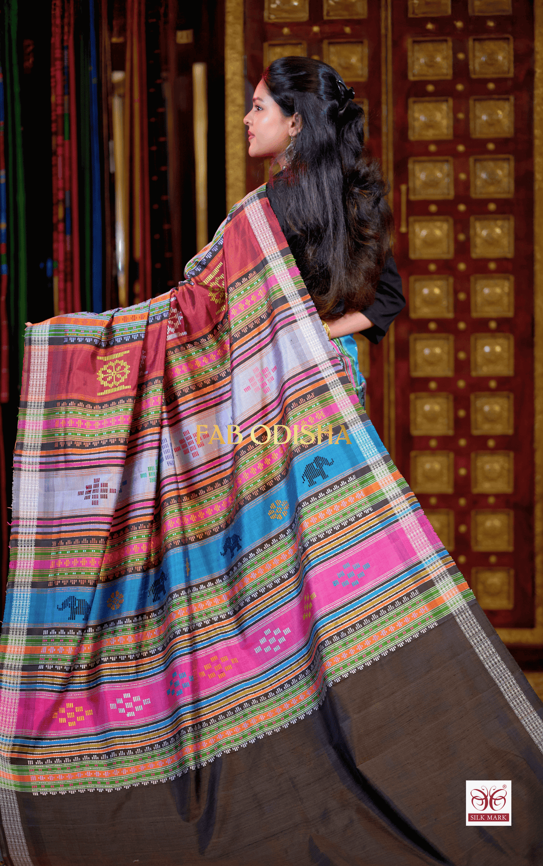 CHAYANIKA MOHINI BERHAMPURI DOUBLE AANCHAL PURE SILK PATTA SAREE