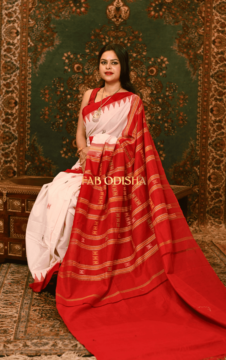 SATRANI TEMPLE THEME ORGANIC DYED KOTPAD SAREE