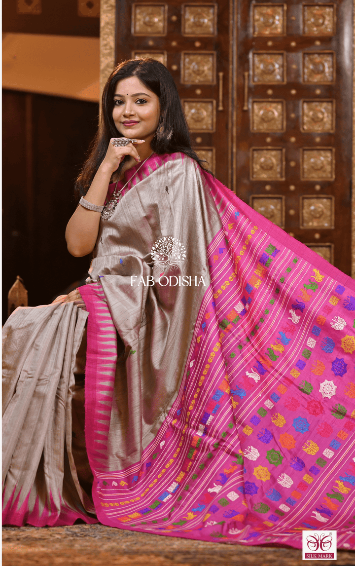 RIWAAZ ETHEREAL ELEGANCE DESIGNER SUPER FINE TUSSAR SILK SAREE