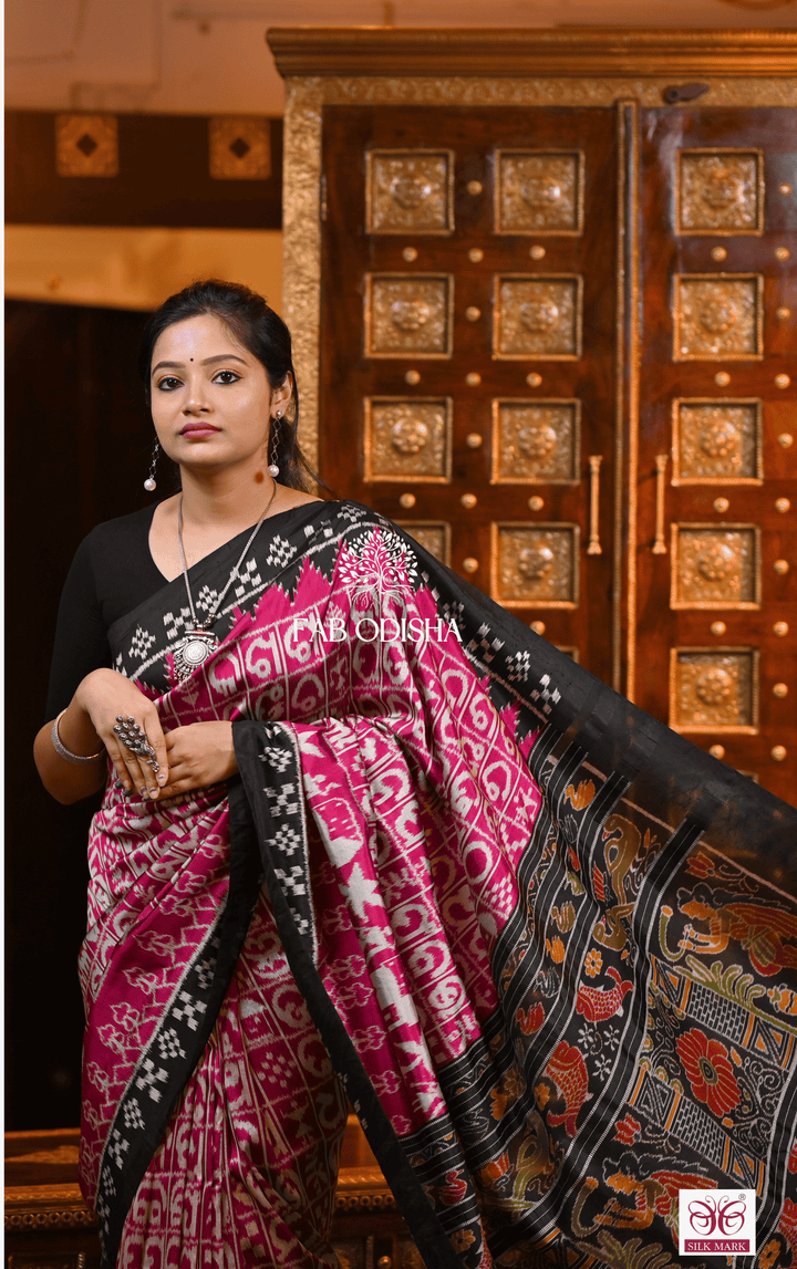 ANANDI SUPER FINE MULBERRY ODIA AKSHAR SILK SAREE