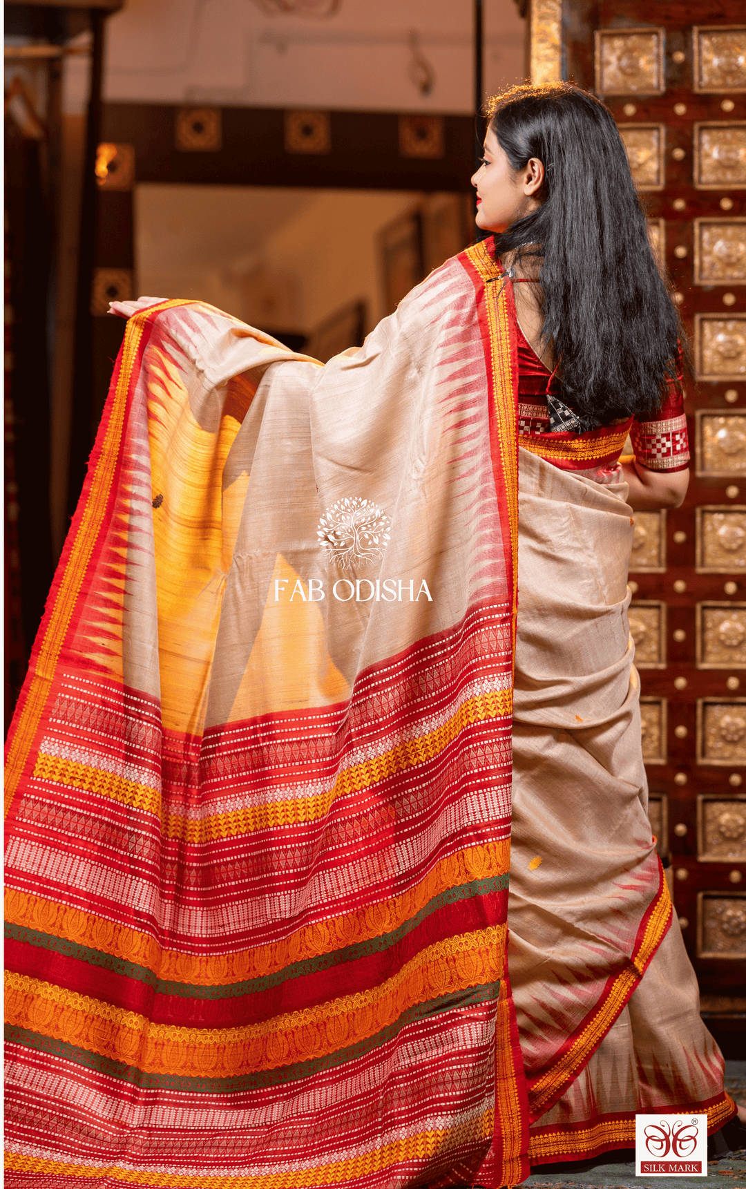 RAGINI PETAL WHISPER DESIGNER FINE TUSSAR SILK SAREE