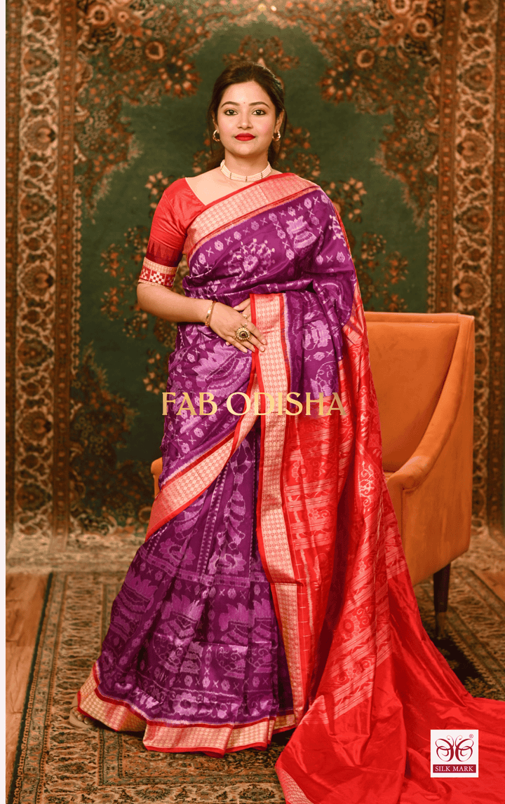 TULSI KALASH EXCLUSIVE SAMBALPURI PURE HANDLOOM SILK SAREE