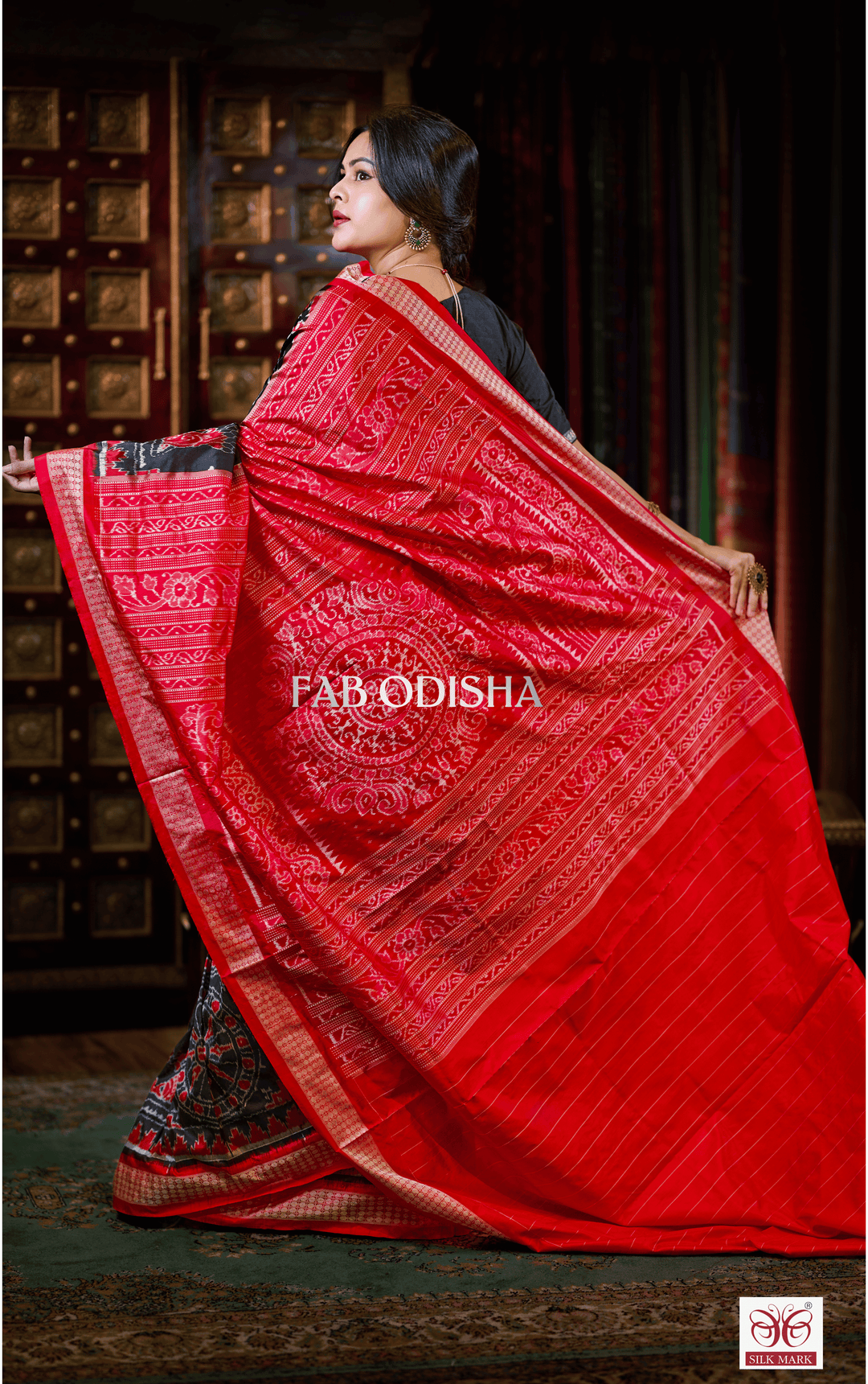 HERITAGE KONARK CHAKRA EXCLUSIVE SAMBALPURI HANDLOOM PURE SILK SAREE