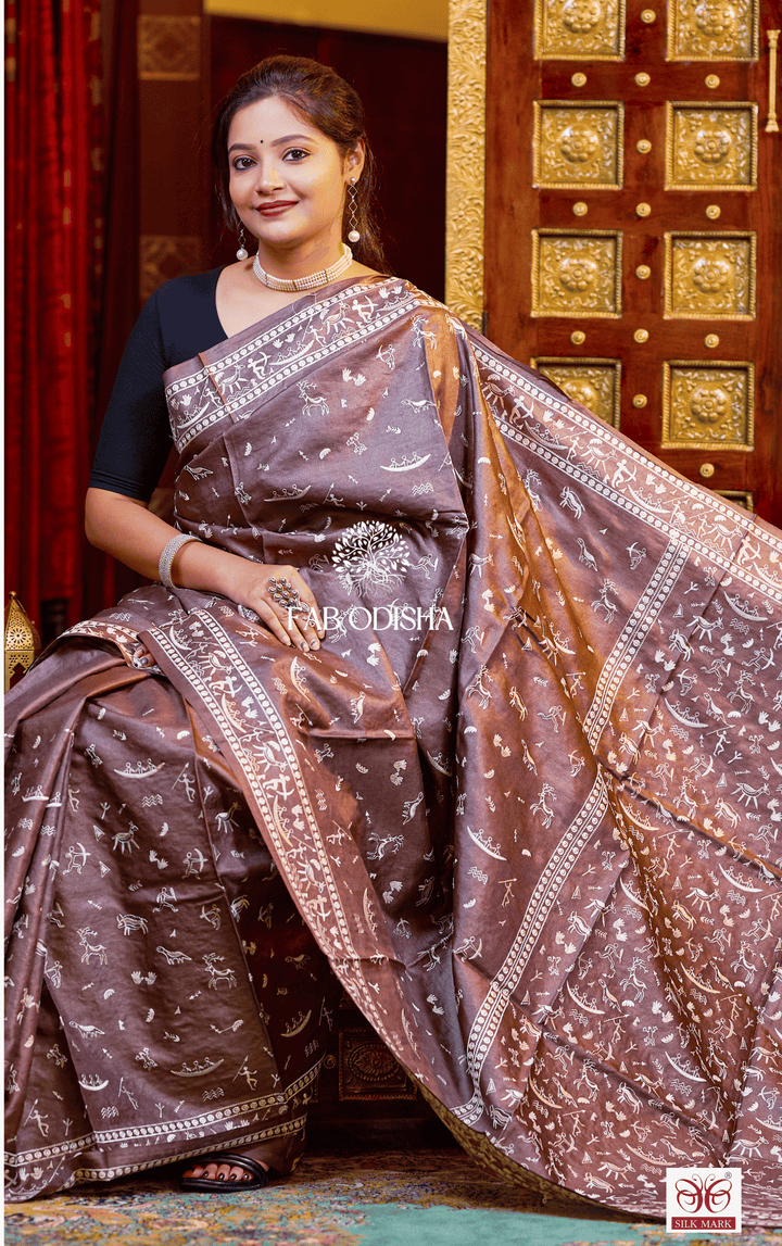 ARTISAN ALLURE DESIGNER FINE TUSSAR HANDLOOM SILK SAREE