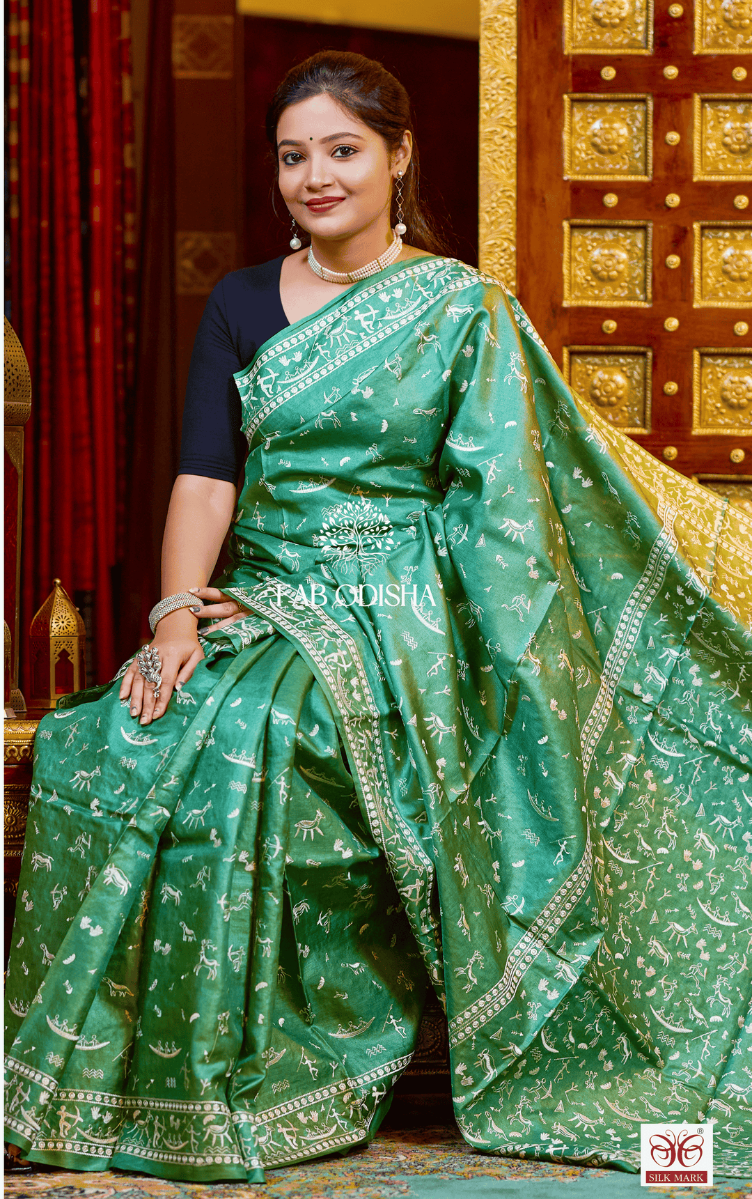 VEECHI GLAMOUR DESIGNER FINE TUSSAR HANDLOOM SILK SAREE
