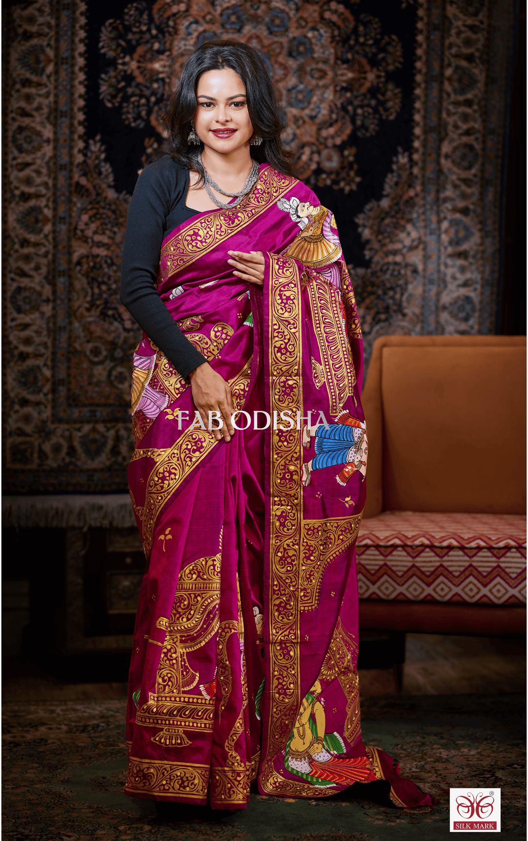 MESMERISING DOLI BARAAT THEME PATTACHITRA PURE SILK SAREE