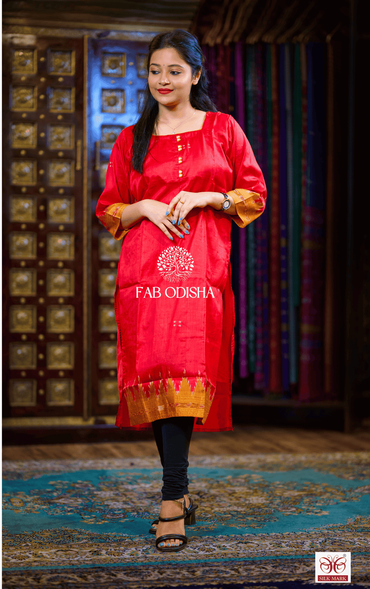 ETHNIC LUXE MULBERRY PURE SILK KURTI