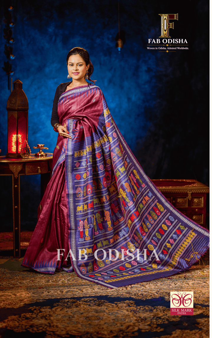 BAL GOPAL MAKHAN CHOR HERITAGE WEAVE SUPER FINE TUSSAR SILK SAREE