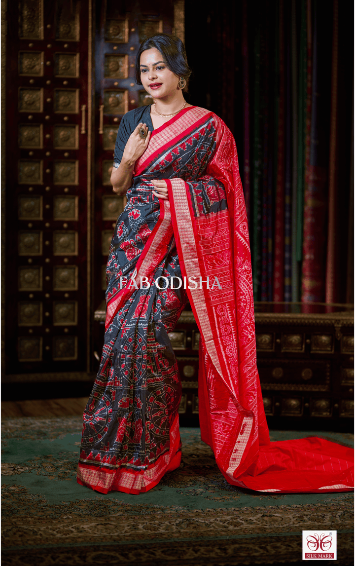 HERITAGE KONARK CHAKRA EXCLUSIVE SAMBALPURI HANDLOOM PURE SILK SAREE