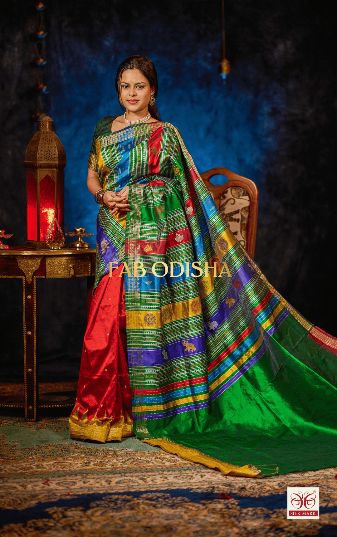 EXCLUSIVE TISSUE RAJASI BERHAMPURI DOUBLE AANCHAL PURE SILK PATTA SAREE