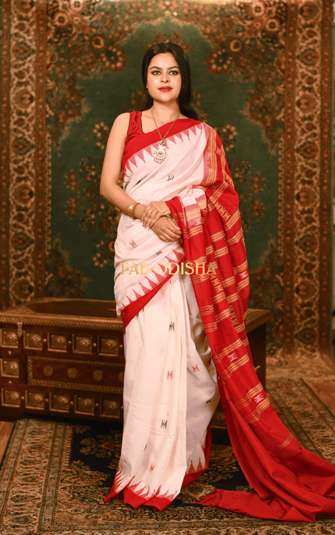 SATRANI TEMPLE THEME ORGANIC DYED KOTPAD SAREE