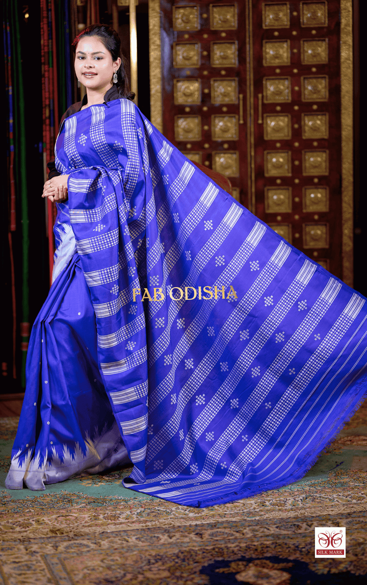 NEELAM LUXE BERHAMPURI DOUBLE AANCHAL PURE SILK PATTA SAREE