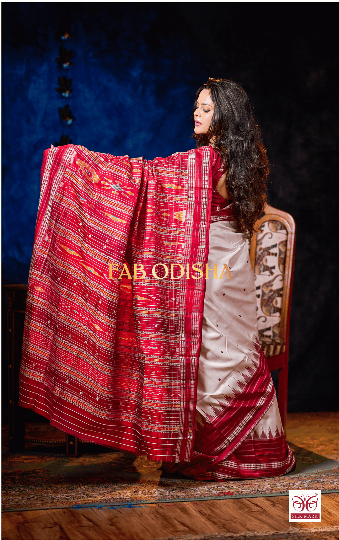 ROYAL RAJSHAHI EXCLUSIVE BERHAMPURI DOUBLE AANCHAL PURE SILK PATTA SAREE