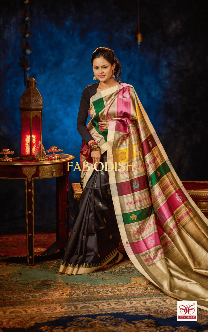 RUPASYA HERITAGE DOUBLE ANCHAL BERHAMPURI SILK PATTA