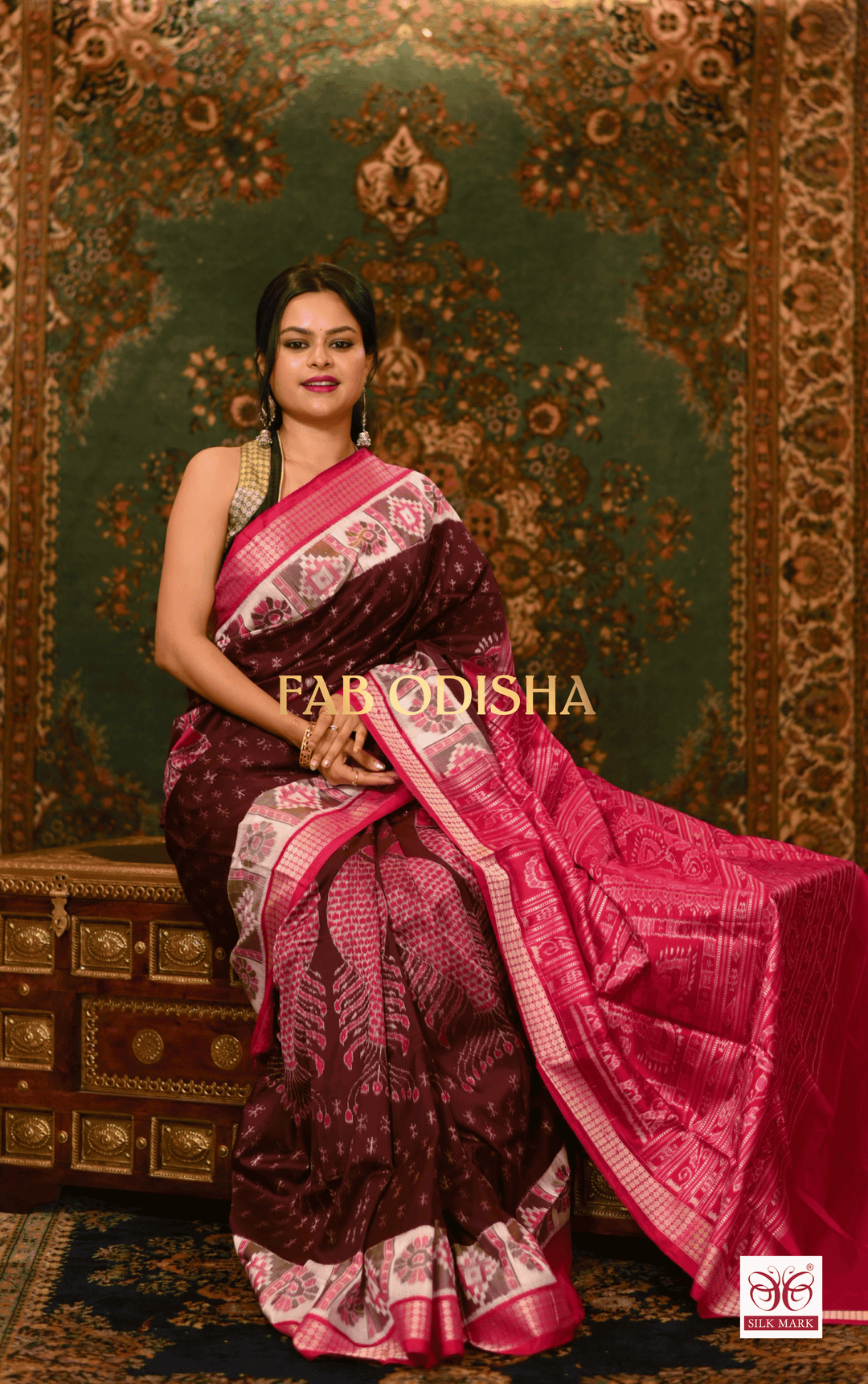 NAVYA ADYA MATSHYA SAMBALPURI HANDLOOM PURE SILK SAREE