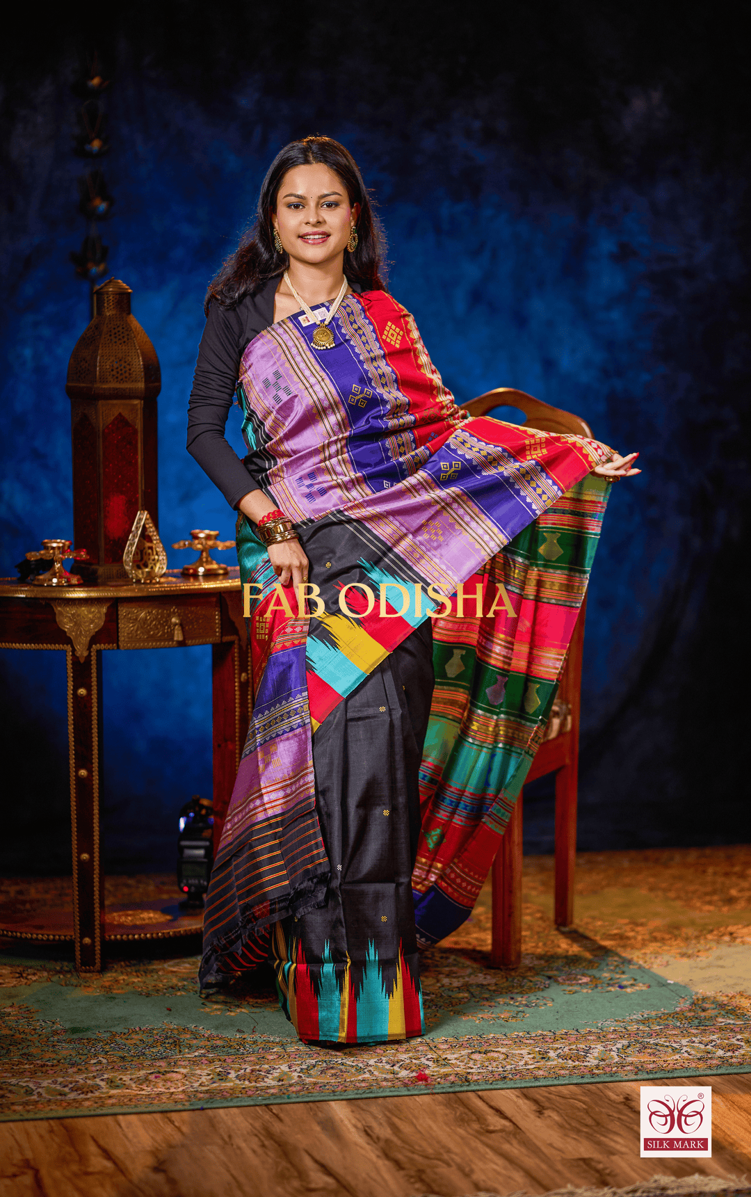 AUREVA WEAVES- BERHAMPURI DOUBLE AANCHAL PURE SILK PATTA SAREE