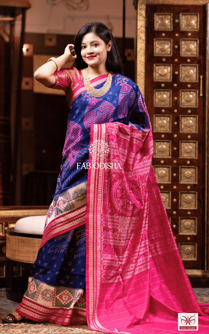 ADYA MATSHYA SAMBALPURI HANDLOOM PURE SILK SAREE