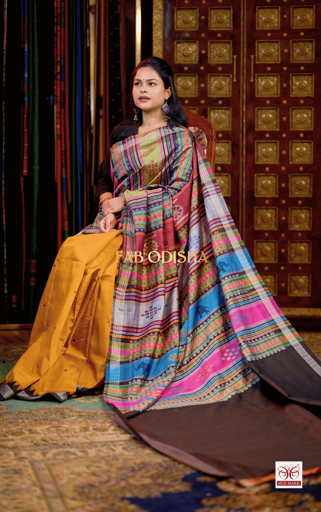 CHAYANIKA MOHINI BERHAMPURI DOUBLE AANCHAL PURE SILK PATTA SAREE