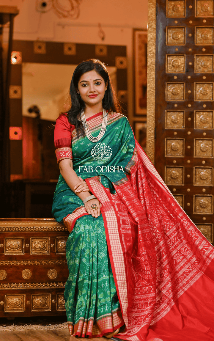 AANANDAM DRAPE BOITA SAMBALPURI HANDLOOM PURE SILK SAREE