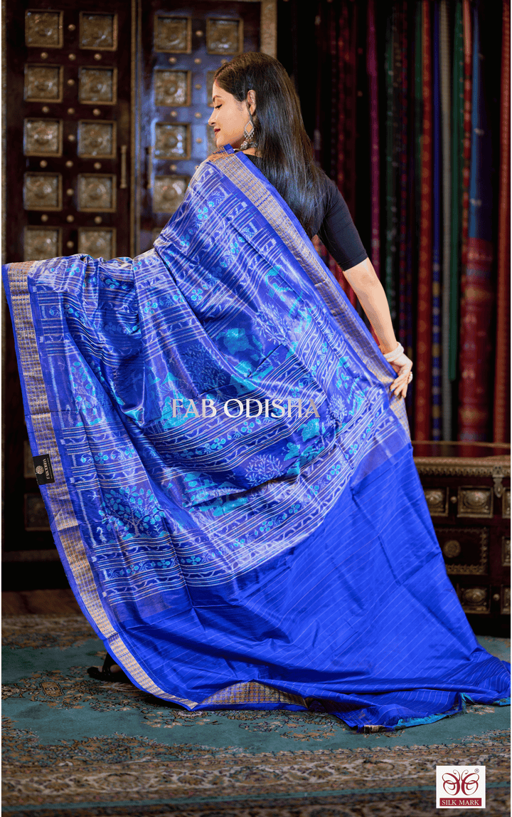 REVATI RESHAM EXCLUSIVE SAMBALPURI HANDLOOM PURE TISSUE SILK SAREE