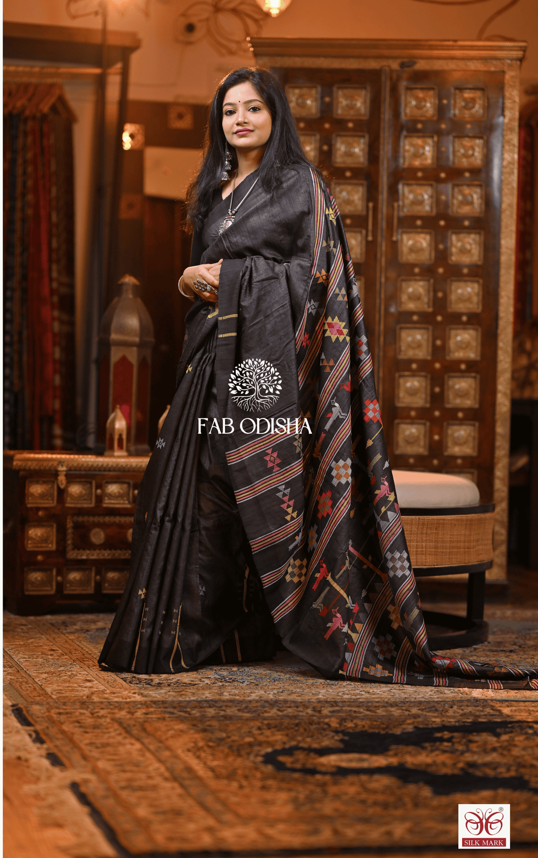 RISHIKA WOVEN WONDERS HERITAGE WEAVE SUPER FINE TUSSAR SILK SAREE