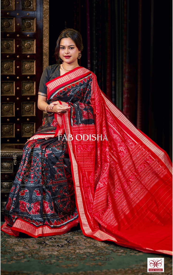 HERITAGE KONARK CHAKRA EXCLUSIVE SAMBALPURI HANDLOOM PURE SILK SAREE