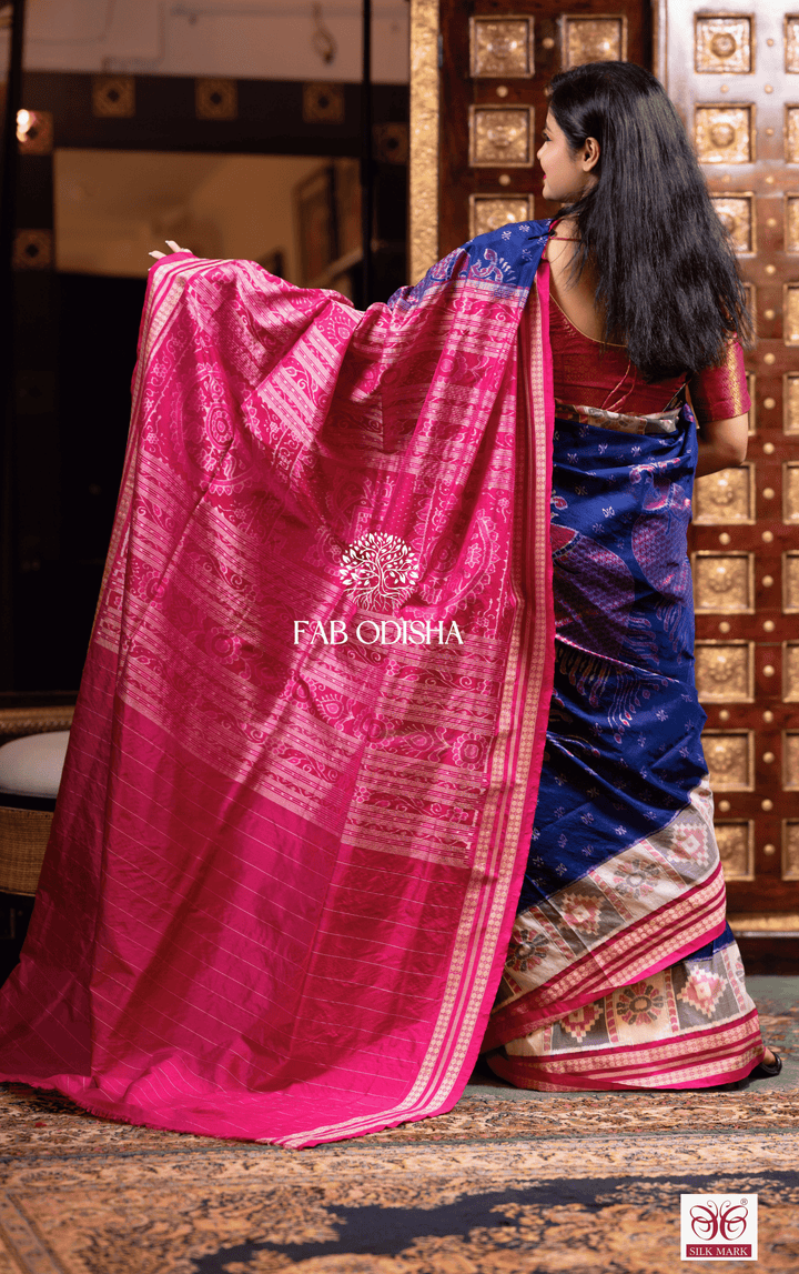 ADYA MATSHYA SAMBALPURI HANDLOOM PURE SILK SAREE