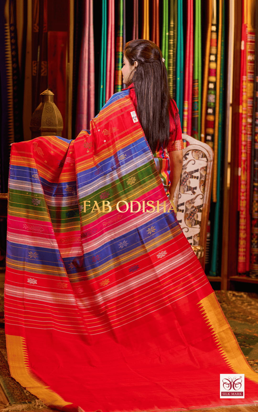 MAYURIKA LOOMS DOUBLE AANCHAL PURE SILK PATTA SAREE