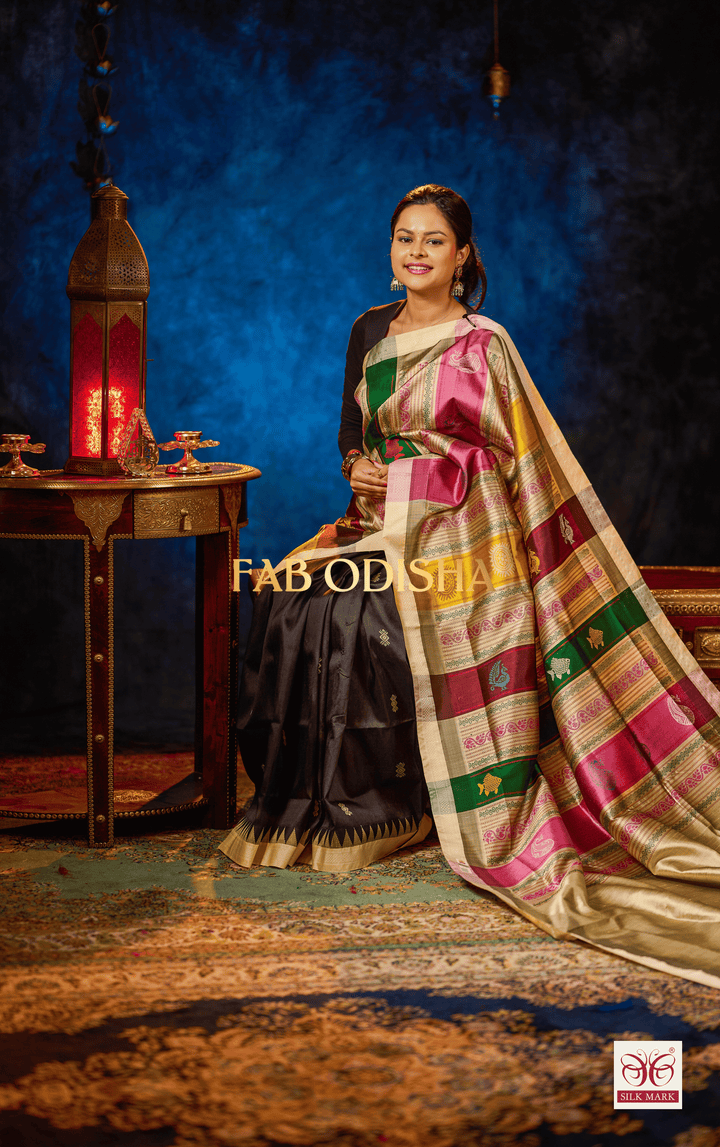 RUPASYA HERITAGE DOUBLE ANCHAL BERHAMPURI SILK PATTA