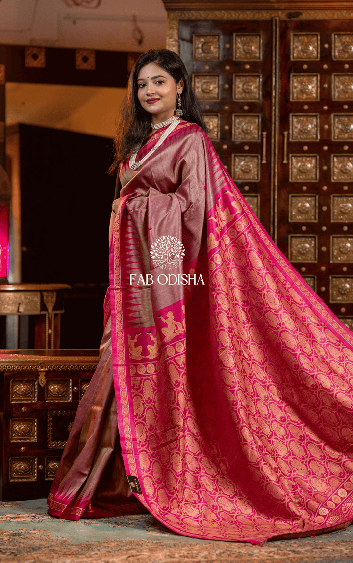 DEV VASTRA ALANKRIT MASTER WEAVE SUPER FINE TUSSAR SILK SAREE