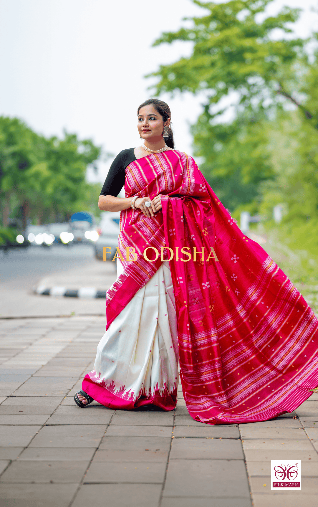AMULYA PRISTINE EXCLUSIVE BERHAMPURI DOUBLE AANCHAL PURE SILK PATTA SAREE