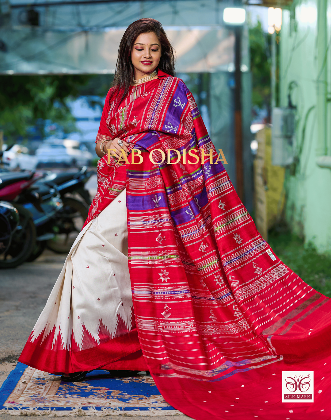KUMAR PURNIMA BERHAMPURI DOUBLE AANCHAL HANDLOOM PURE SILK PATTA SAREE