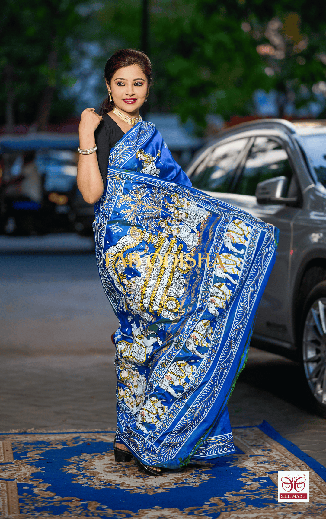 GAJGAMINI BARAATI THEMED PATTACHITRA PURE SILK SAREE