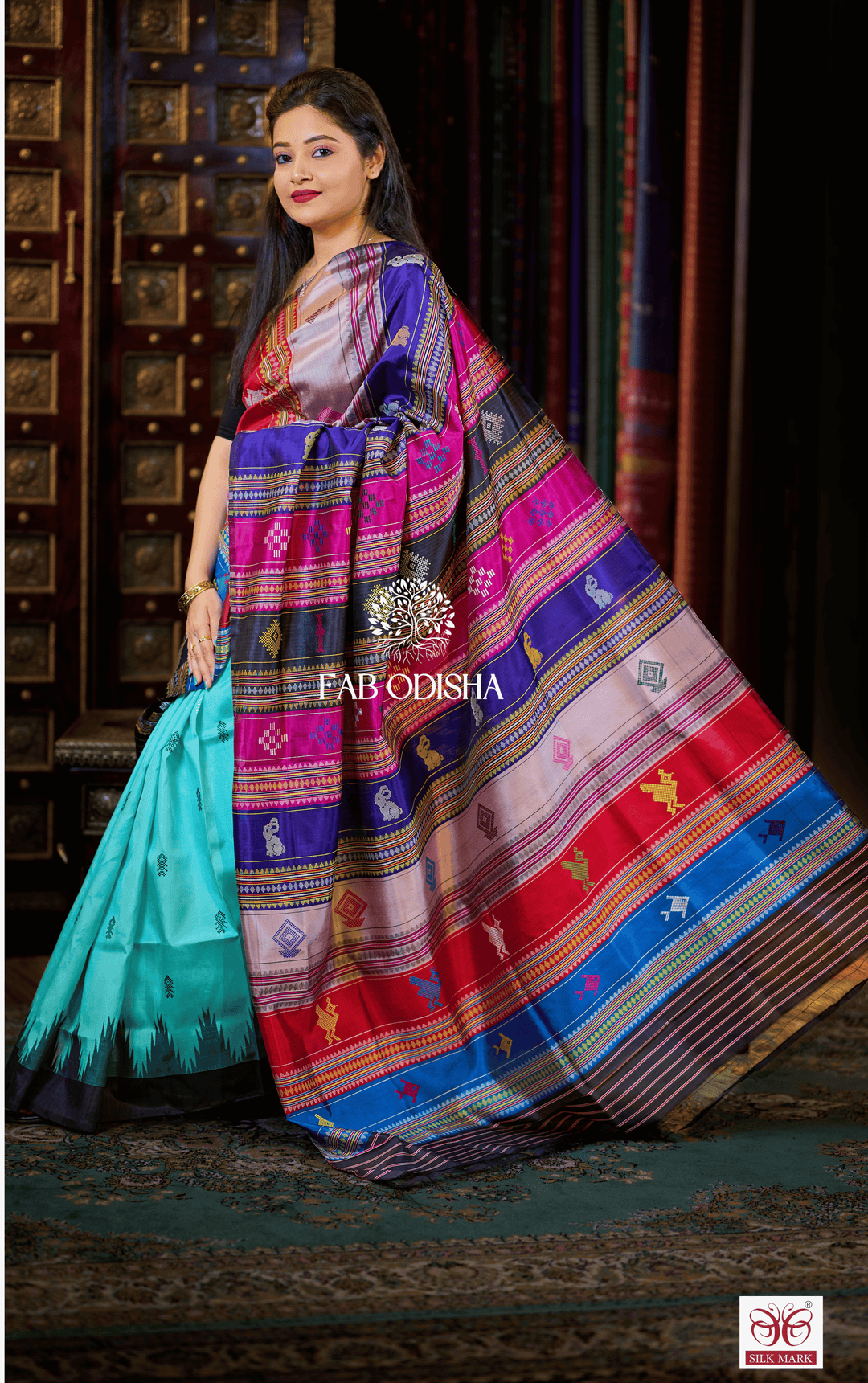 SHUBH SHRINGAR BERHAMPURI DOUBLE AANCHAL PURE SILK PATTA SAREE