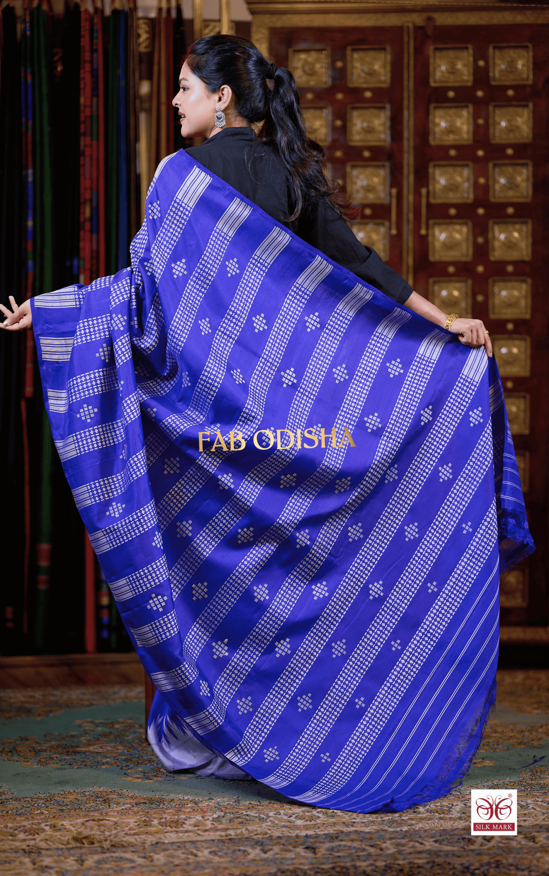 NEELAM LUXE BERHAMPURI DOUBLE AANCHAL PURE SILK PATTA SAREE