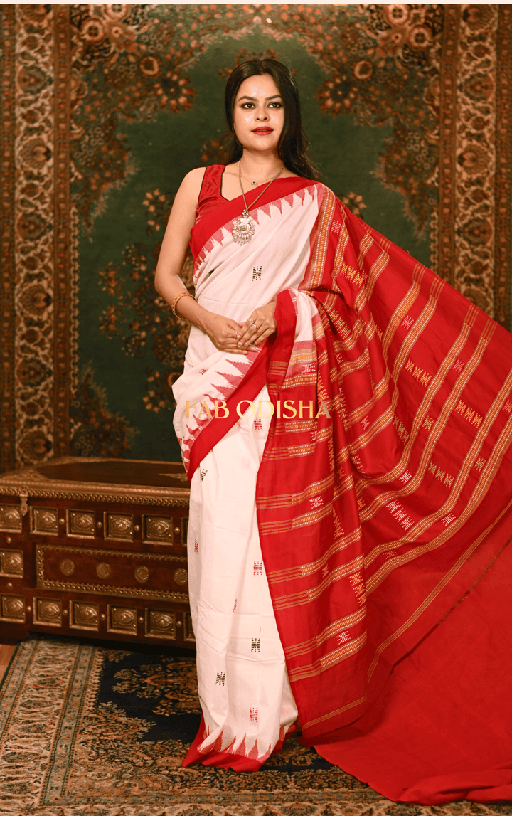 SATRANI TEMPLE THEME ORGANIC DYED KOTPAD SAREE