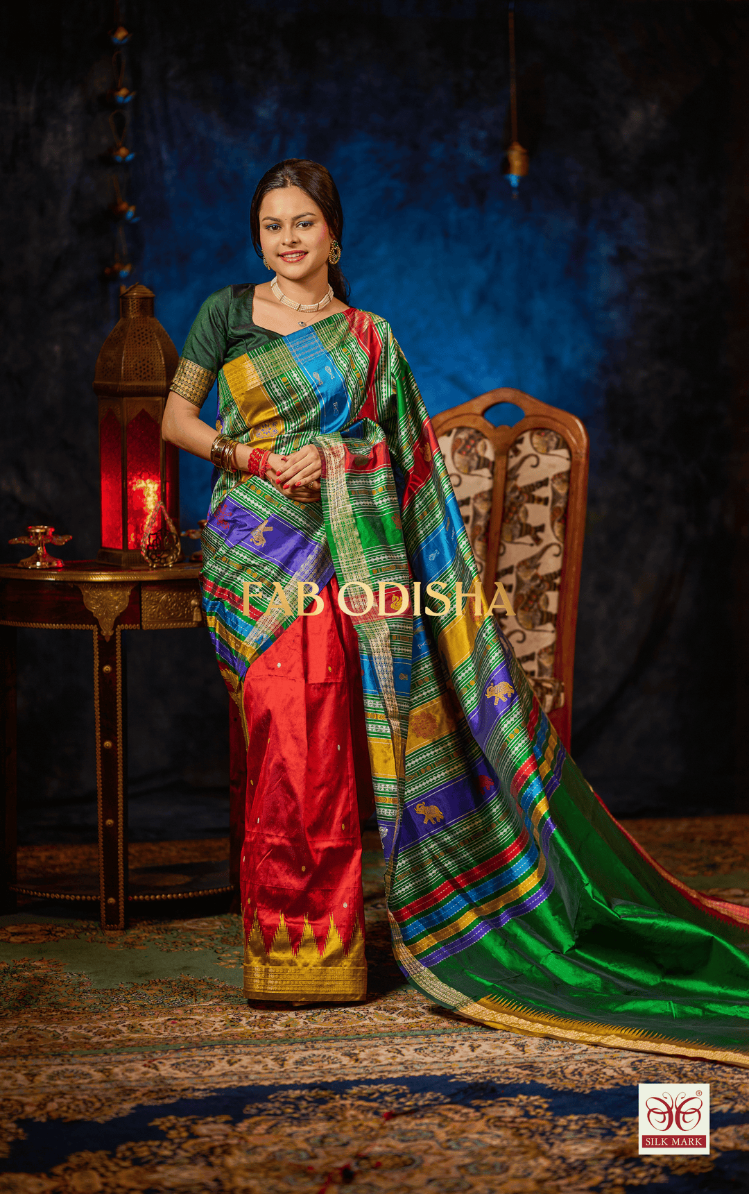 EXCLUSIVE TISSUE RAJASI BERHAMPURI DOUBLE AANCHAL PURE SILK PATTA SAREE