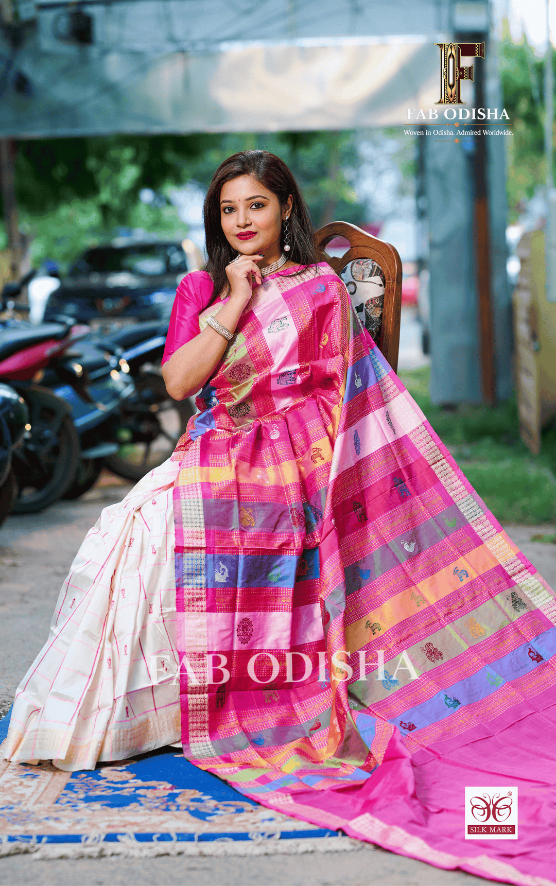 RANGA VILASA BERHAMPURI HANDLOOM DOUBLE AANCHAL PURE SILK PATTA SAREE