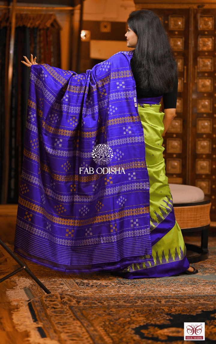 SHOBHANVITA BERHAMPURI DOUBLE AANCHAL PURE SILK PATTA SAREE