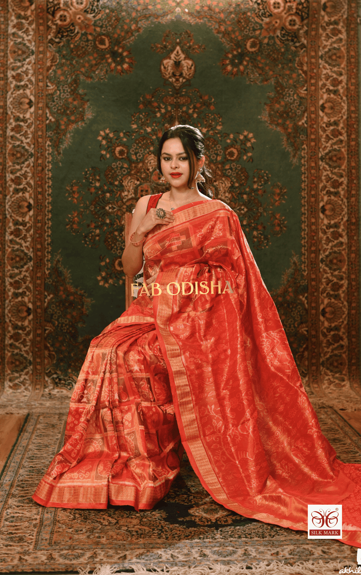 REGAL ANANTA SAMBALPURI FULL TISSUE SILK PATTA SAREE