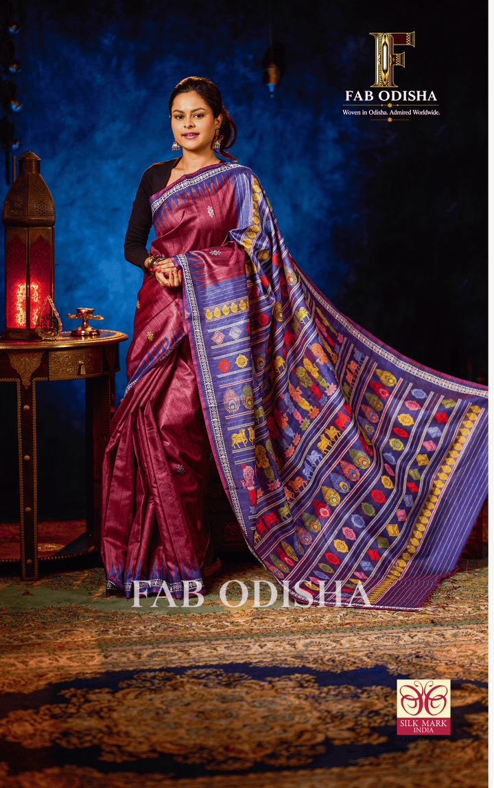 BAL GOPAL MAKHAN CHOR HERITAGE WEAVE SUPER FINE TUSSAR SILK SAREE