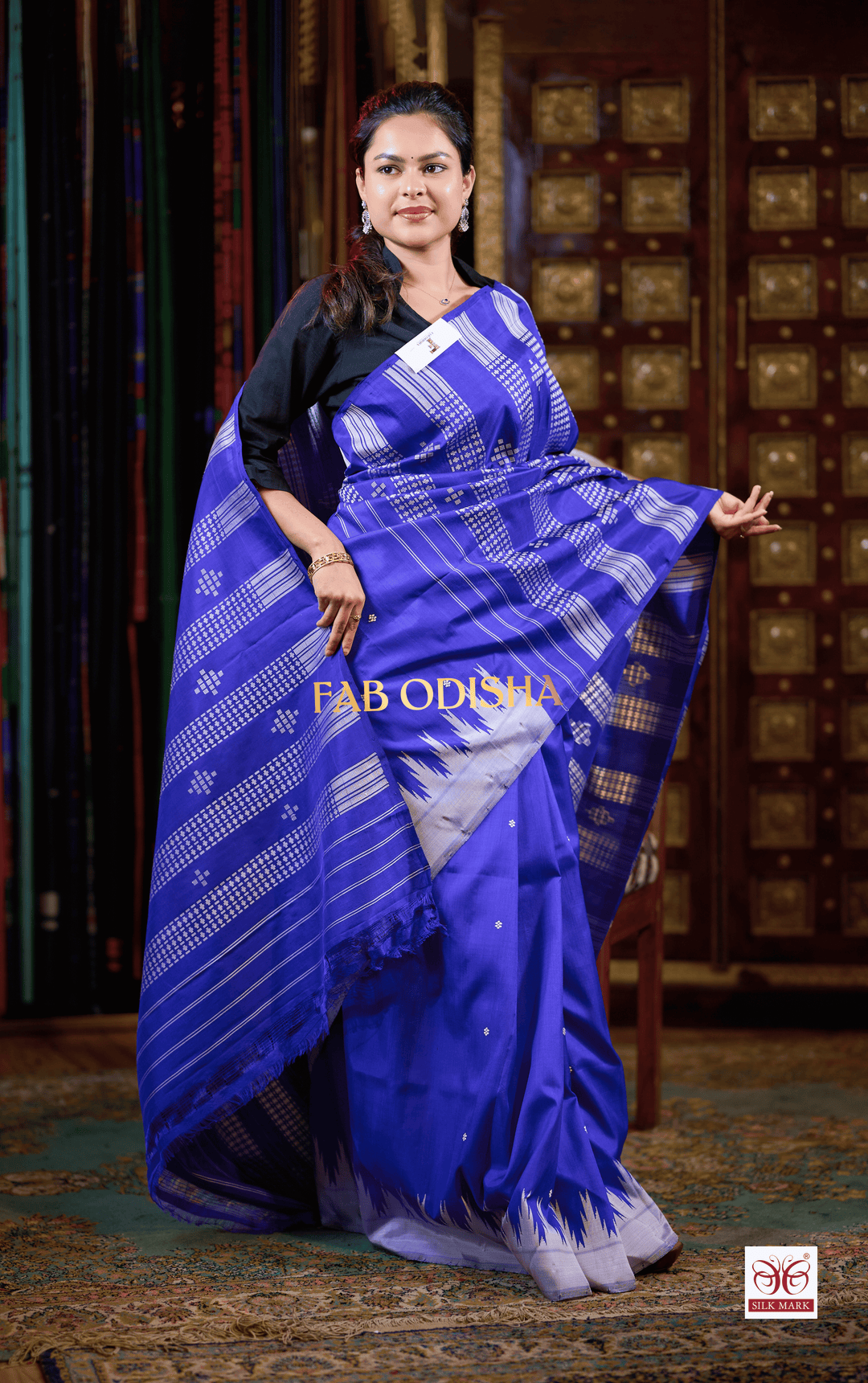 NEELAM LUXE BERHAMPURI DOUBLE AANCHAL PURE SILK PATTA SAREE