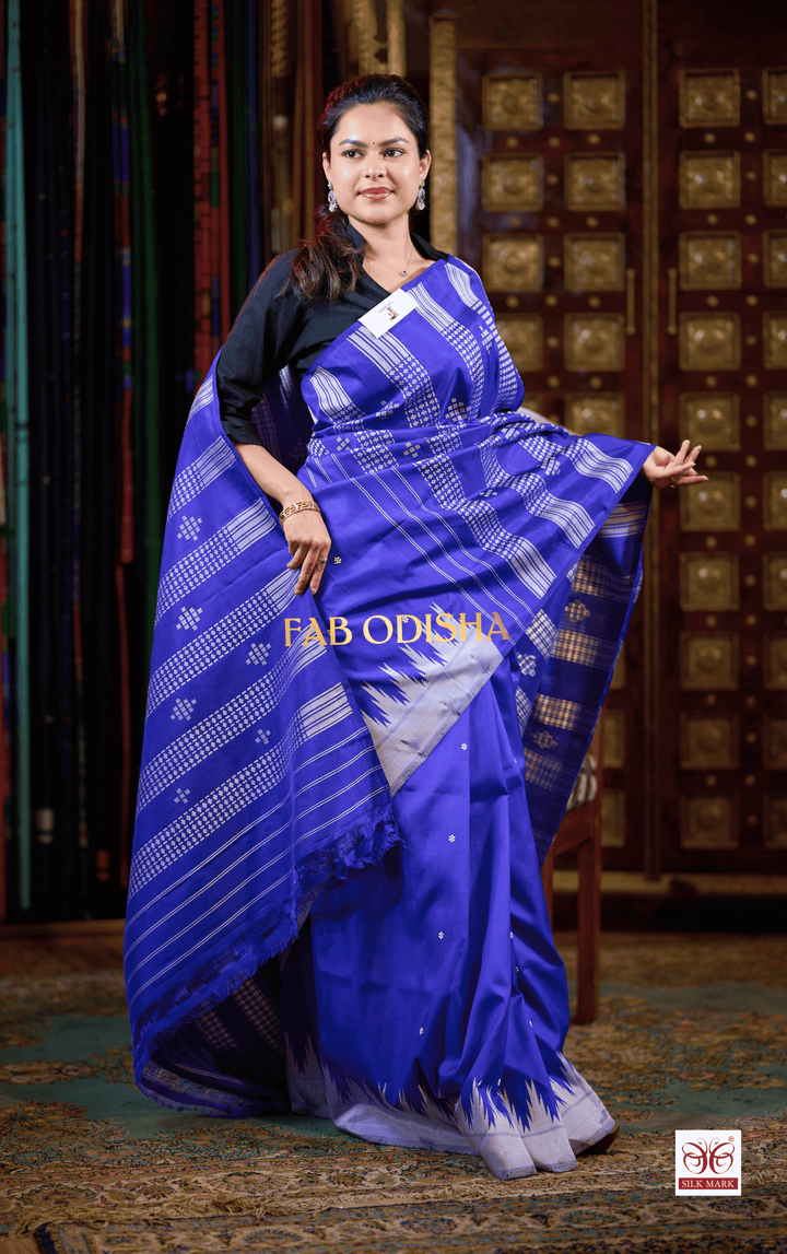 NEELAM LUXE BERHAMPURI DOUBLE AANCHAL PURE SILK PATTA SAREE
