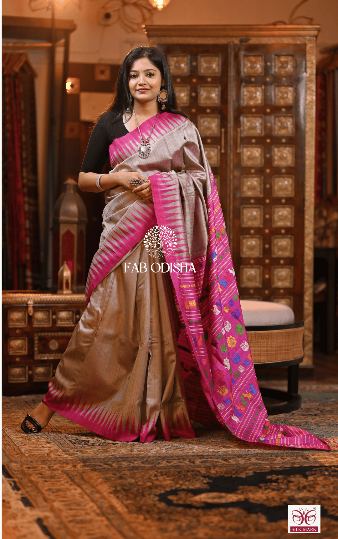 RIWAAZ ETHEREAL ELEGANCE DESIGNER SUPER FINE TUSSAR SILK SAREE